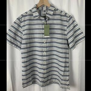 Men’s Target Goodfellow & Co Striped Linen Blend Button Up Shirt M NWT